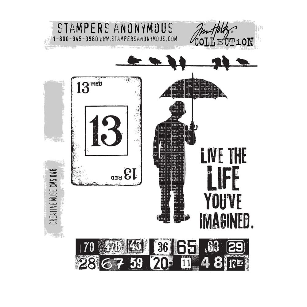 CMS046 Tim Holtz Cling Rubber Stamp Creative Muse