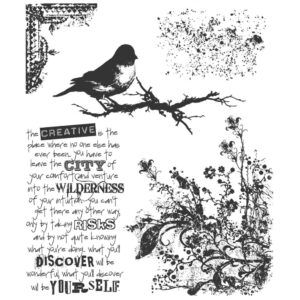 CMS061 Tim Holtz Cling Rubber Stamp Urban Tapestry