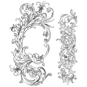 CMS070 Tim Holtz Cling Rubber Stamp Fabulous Flourishes