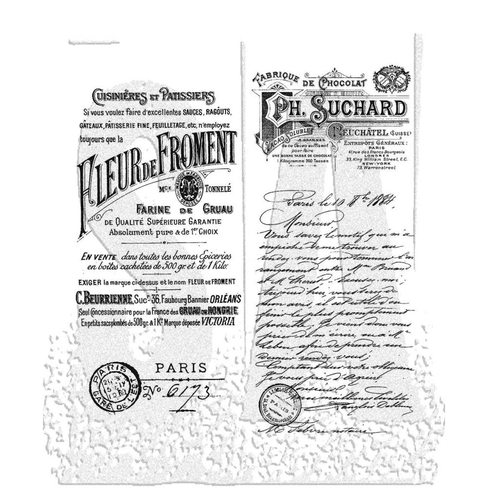 CMS071 Tim Holtz Cling Rubber Stamp French Marketplace