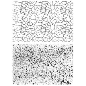 CMS186 Tim Holtz Cling Rubber Stamp Set Cracks & Specks