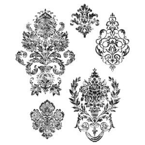 CMS190 Tim Holtz Cling Rubber Stamp Distress Damask