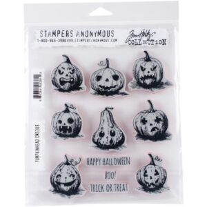 CMS 309 Tim Holtz Cling Stamps Pumkinhead 7"X 8.5"