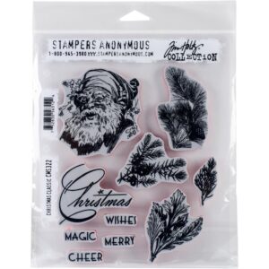 CMS 322 Tim Holtz Cling Stamps Christmas Classic
