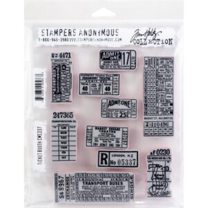 CMS 337 Tim Holtz Cling Stamps Ticket Booth 7"X8.5