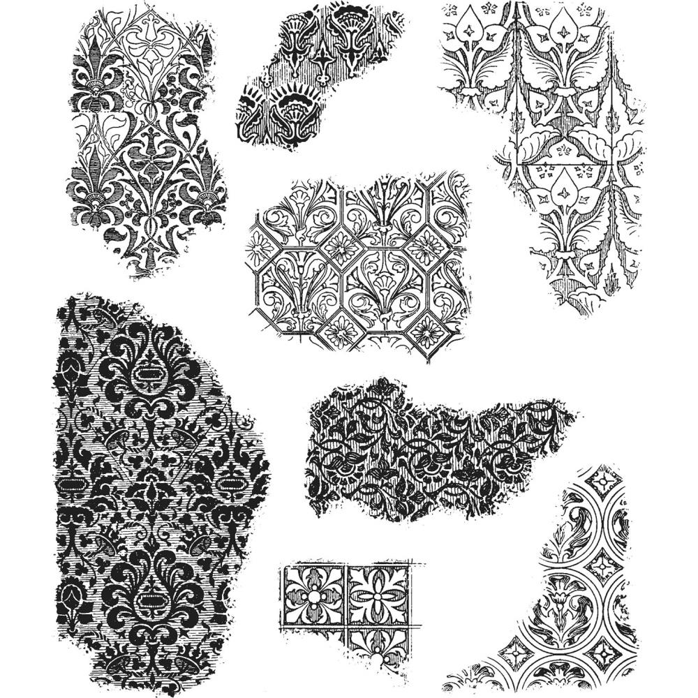 CMS 368 Tim Holtz Cling Stamps Fragments 7"X8.5"