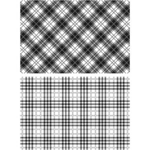 CMS 383 Tim Holtz Cling Stamps Perfect Plaid 7"X8.5"
