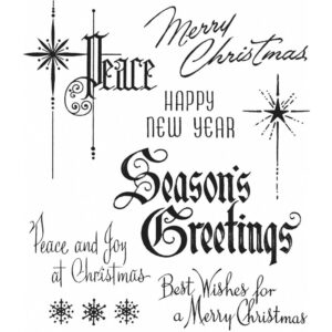 CMS 389 Tim Holtz Cling Stamps Christmastime #2 7"X8.5"