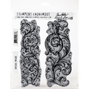 CMS400 Tim Holtz Cling Stamps Baroque 7"X8.5"