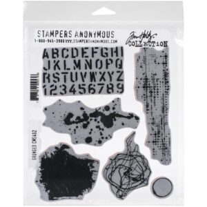 CMS 402 Tim Holtz Cling Stamps Grunged 7"X8.5"