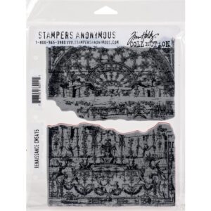 CMS 415 Tim Holtz Cling Stamps Renaissance 7"X8.5"