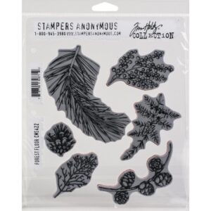 CMS 422 Tim Holtz Cling Stamps Forest Floor  7"X8.5"