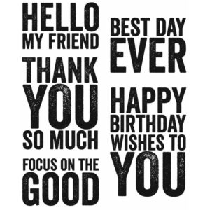 CMS 433 Tim Holtz Cling Stamps Bold Sayings 7"X8.5"