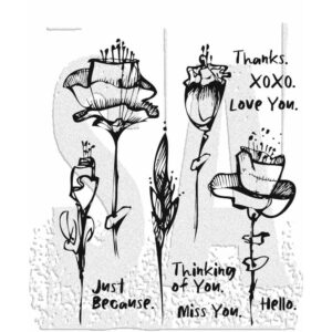 CMS479 Tim Holtz Cling Stamps Abstract Florals