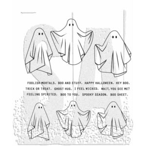 CMS492 Tim Holtz Cling Rubber Stamp Spooky Spirits