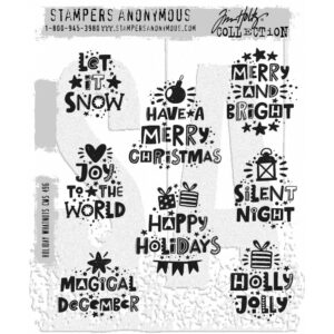 CMS496 Tim Holtz Cling Rubber Stamp Holiday Whatnots