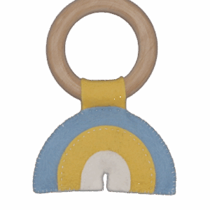 DIY Viltpakket - Regenboog Rammelaar - Blauw