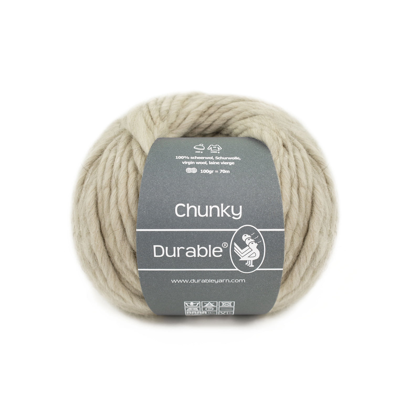 Durable Chunky Wool brei- en haakgaren 341 Pebble