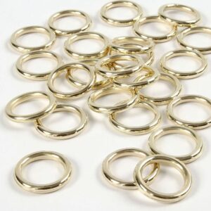 Plastic ring 15 mm, 25 Stuks goud