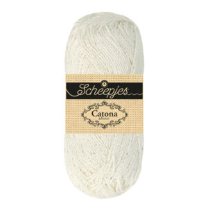 Scheepjes Catona Shine 50g - 105-S Bridal White - Silver