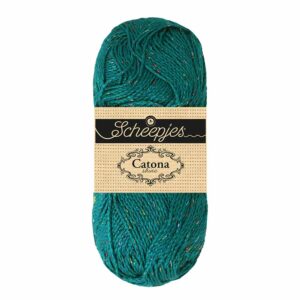Scheepjes Catona Shine 50g - 401-R Dark Teal - Rainbow