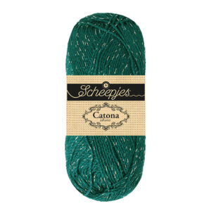Scheepjes Catona Shine 50g - 401-S Dark Teal - Silver