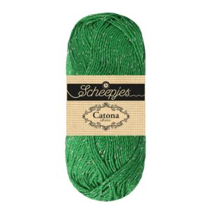 Scheepjes Catona Shine 50g - 515-S Emerald - Silver