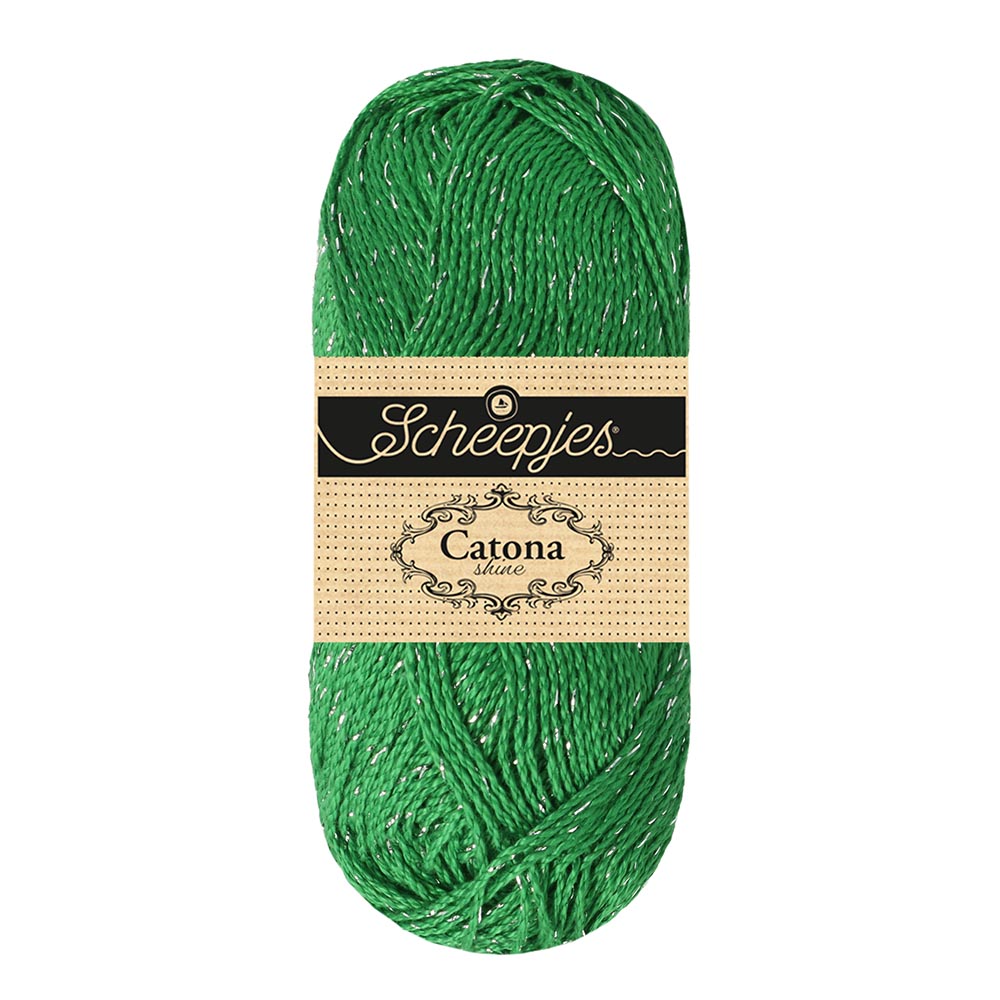 Scheepjes Catona Shine 50g - 515-S Emerald - Silver