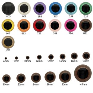 Veiligheidsoogjes 24mm kleur - prijs per stuk