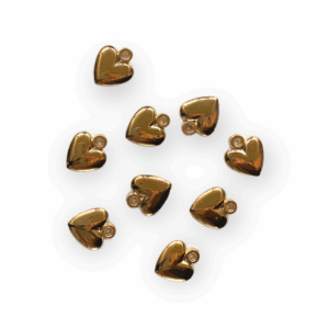 Bedeltje hartje 14x17mm - prijs per stuk