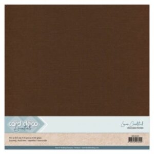 LKK-SC33 Linen Cardstock 305x305 cm Chocolate Brown 10pcs