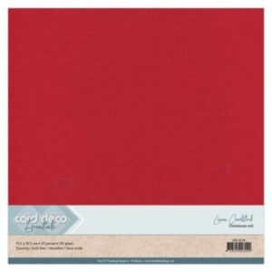 LKK-SC34 Linen Cardstock 305x305 cm Christmas Red 10pcs