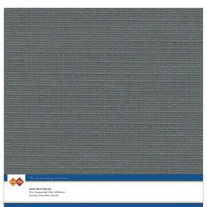 LKK-SC36 Linen Cardstock 30,5x30,5 cm Dark Grey 10pcs