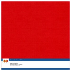 LKK-SC13 Linen Cardstock 30,5x30,5 cm Red 10pcs