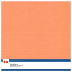 LKK-SC10 Linen Cardstock 30,5x30,5 cm Soft Orange 10pcs