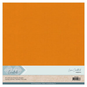 LKK-SC66 Linen Cardstock 30,5x30,5 cm Tangerine 10pcs