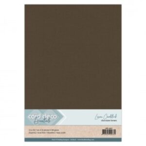 LKK-A433 Linen Cardstock A4 Chocolate Brown 10pcs
