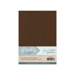 LKK-A533 Linen Cardstock A5 Chocolate Brown 10pcs