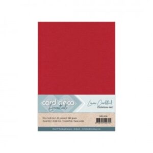 LKK-A534 Linen Cardstock A5 Christmas Red 10pcs