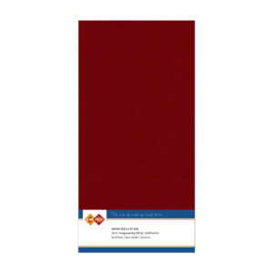 LKK-4K14 Linen Cardstock Square Burgundy 10pcs