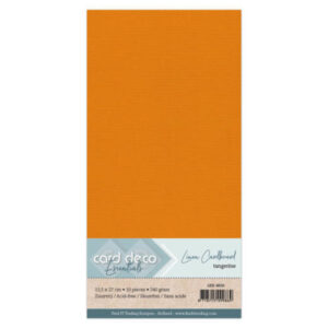LKK-4K66 Linen Cardstock Square Tangerine 10pcs