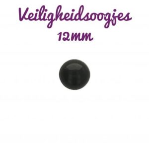 Veiligheidsoogjes 12mm zwart (5 paar)