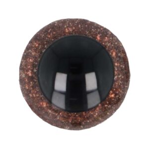 Veiligheidsoogjes Glitter 8mm Bruin (5 paar)