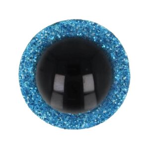 Veiligheidsoogjes Glitter 8mm Donkerblauw (5 paar)