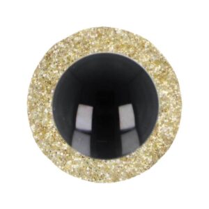 Veiligheidsoogjes Glitter 8mm Goud (5 paar)