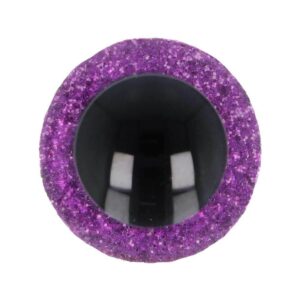 Veiligheidsoogjes Glitter 8mm Paars (5 paar)