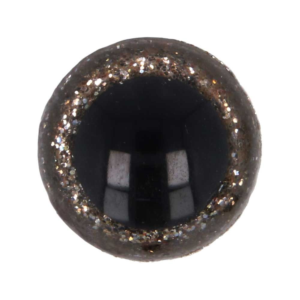 Veiligheidsoogjes Glitter 8mm Zilver (5 paar)