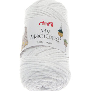 108073-01 Stafil Macrame Yarn 100gr 90mtr White