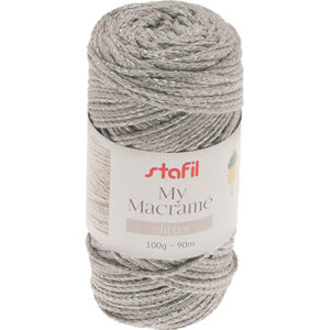 108074-07 Stafil Macrame Glitter 100gr 90mtr Stone