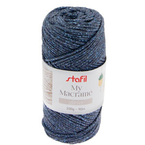 108074-10 Stafil Macrame Glitter 100gr 90mtr Indigo